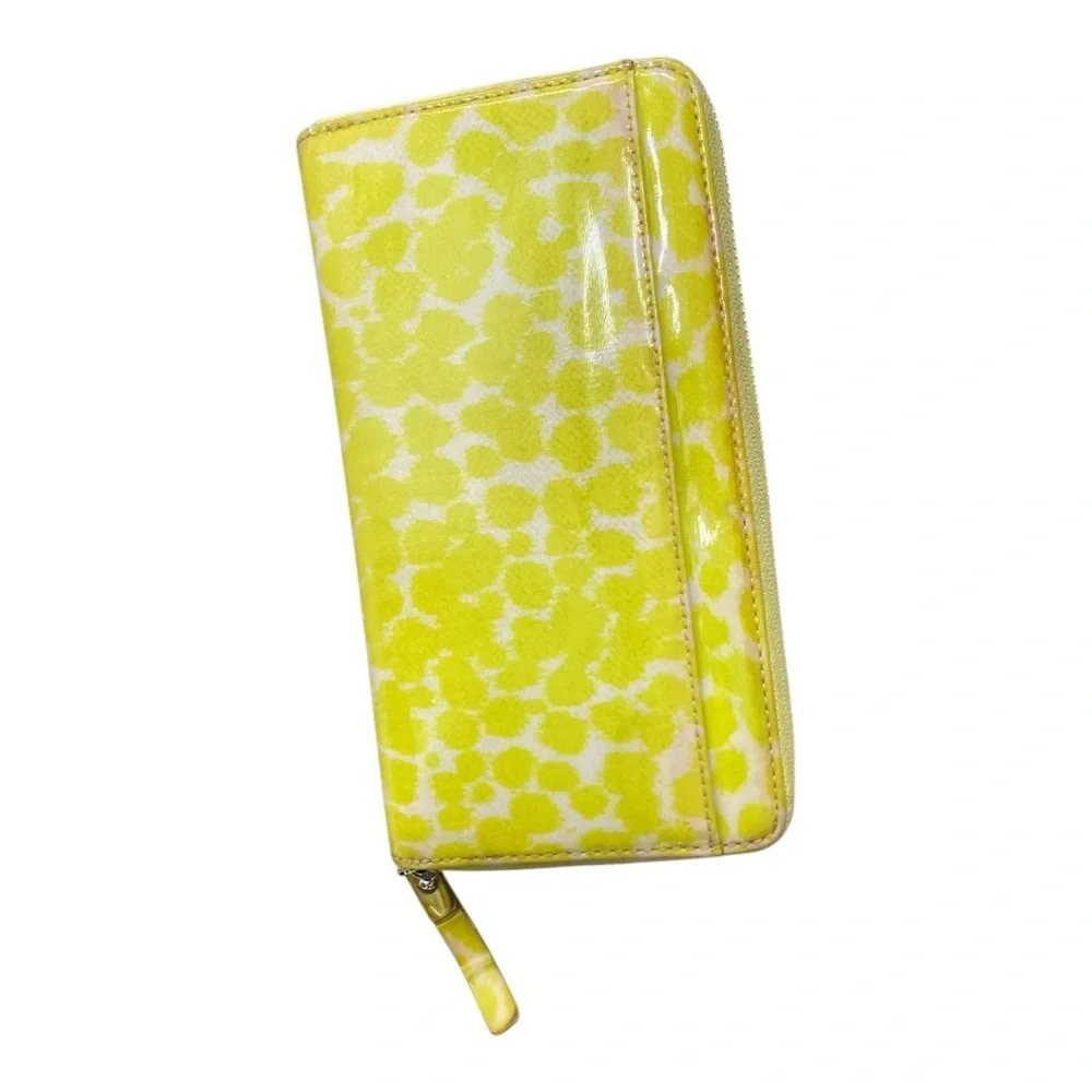 Kate Spade Vibrant Yellow and White Clutch